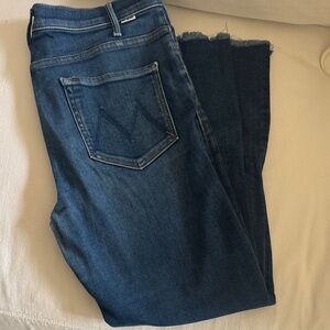 MOTHER Dark Blue Ankle Jeans